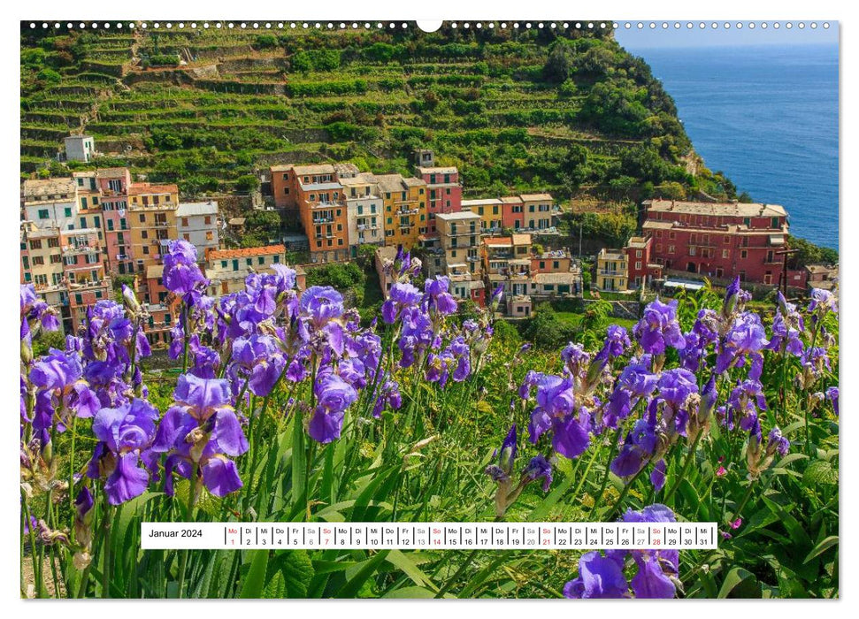 Cinque Terre Sentiero Azzurro (CALVENDO Premium Wandkalender 2024)