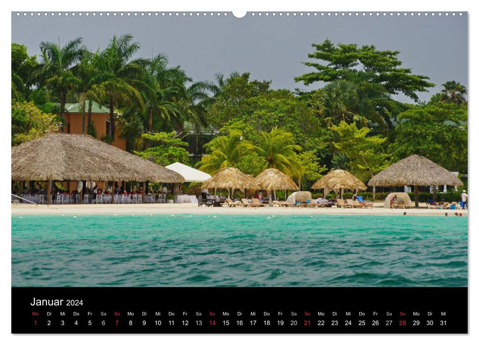 Jamaïque Soleil et Plage (Calvendo Premium Calendrier mural 2024) 