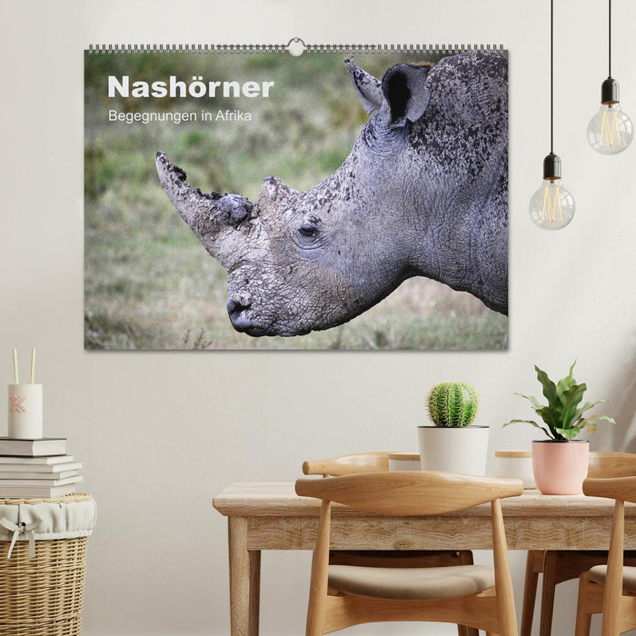 Rhinos - Encounters in Africa (CALVENDO wall calendar 2024) 