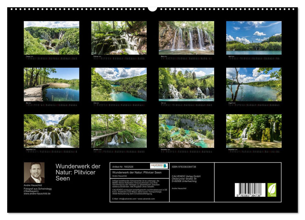 Wunderwerk der Natur: Plitvicer Seen (CALVENDO Premium Wandkalender 2024)