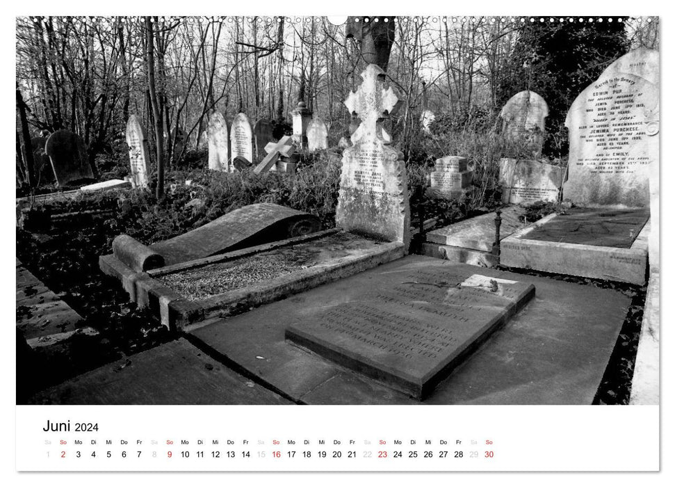 Highgate Cemetery London (CALVENDO Premium Wall Calendar 2024) 