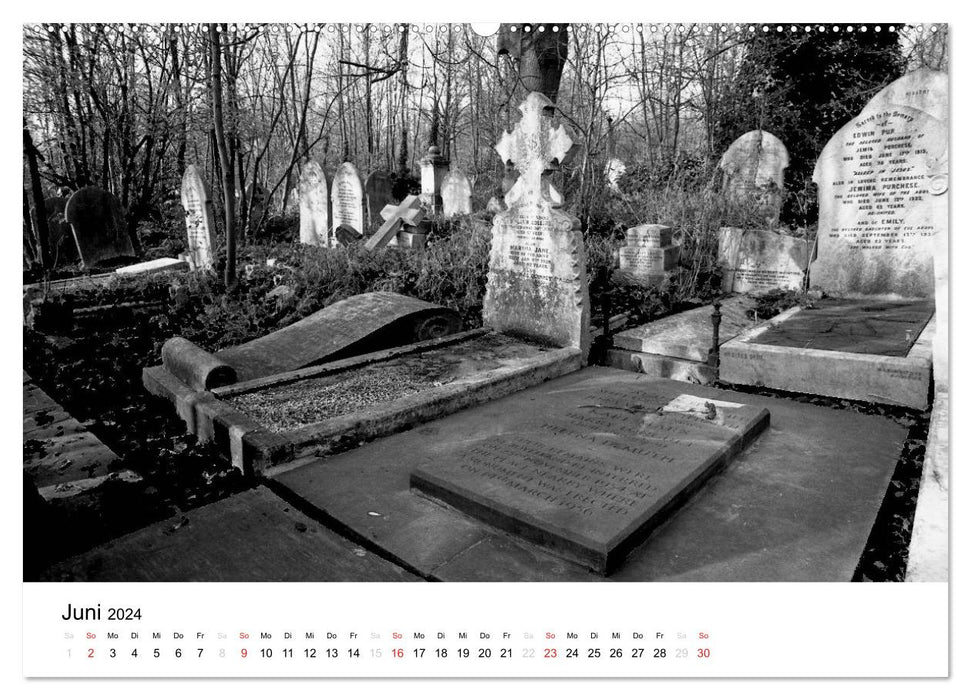 Highgate Cemetery London (CALVENDO Premium Wandkalender 2024)