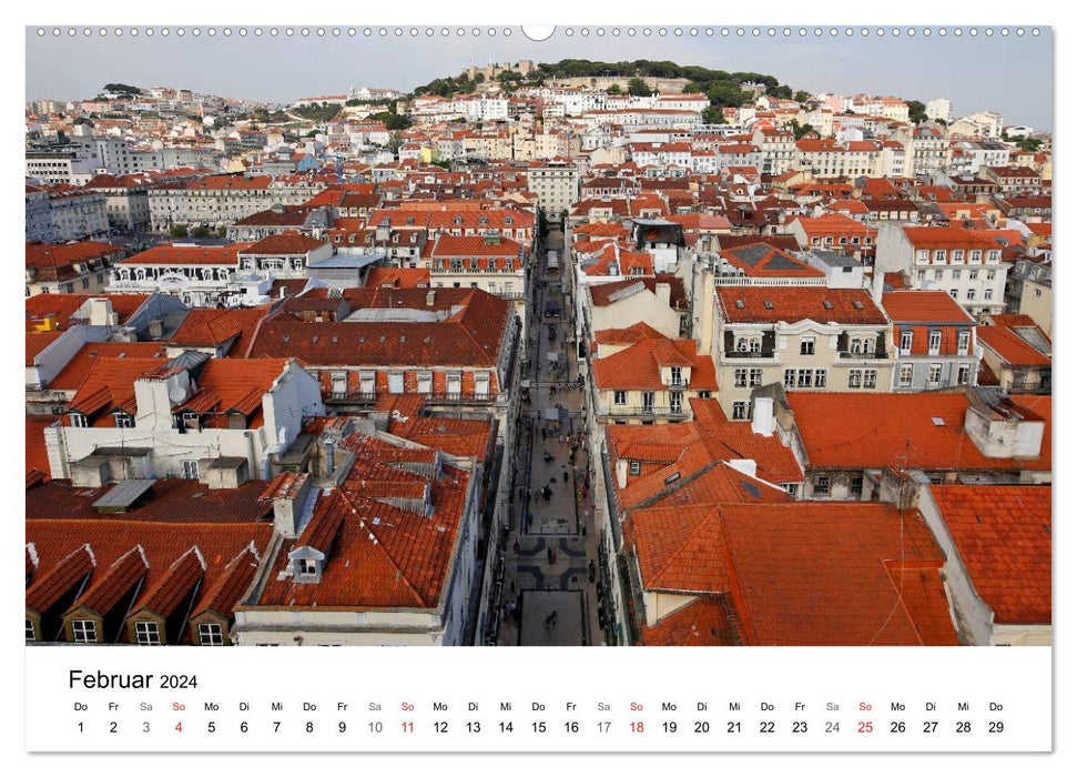Points forts de Lisbonne par Petrus Bodenstaff (Calvendo Premium Wall Calendar 2024) 