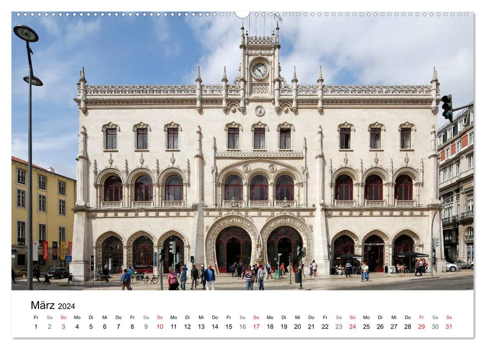 Points forts de Lisbonne par Petrus Bodenstaff (Calvendo Premium Wall Calendar 2024) 