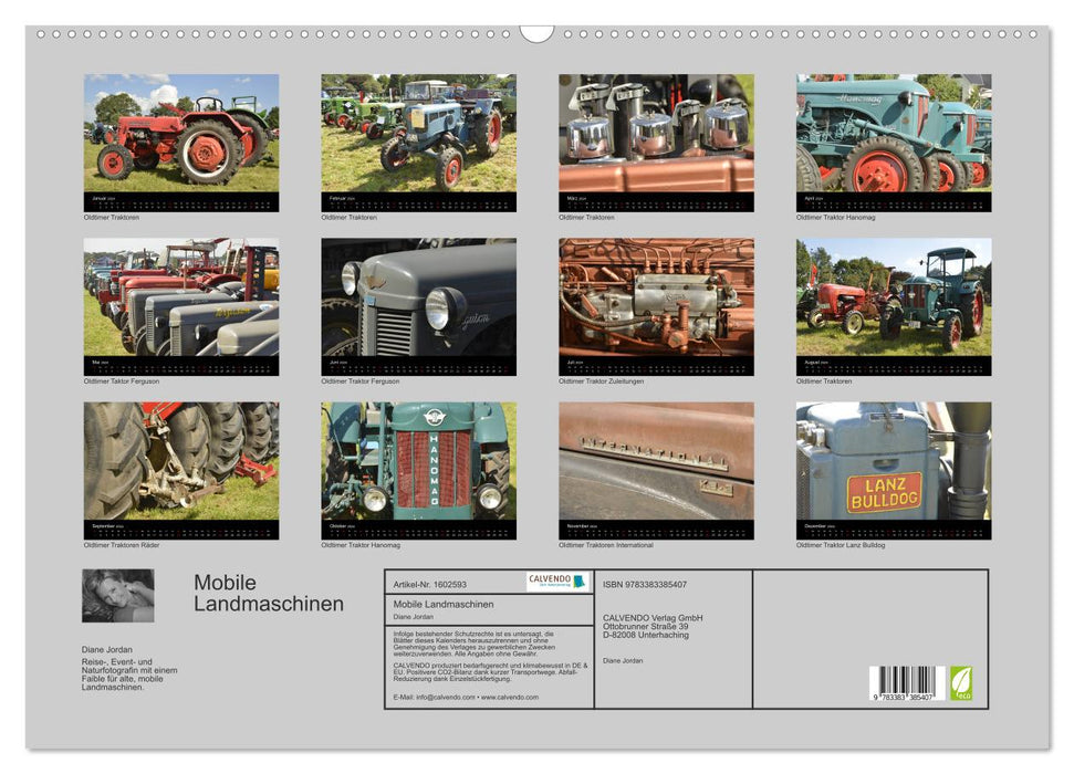 Mobile agricultural machinery (CALVENDO wall calendar 2024) 