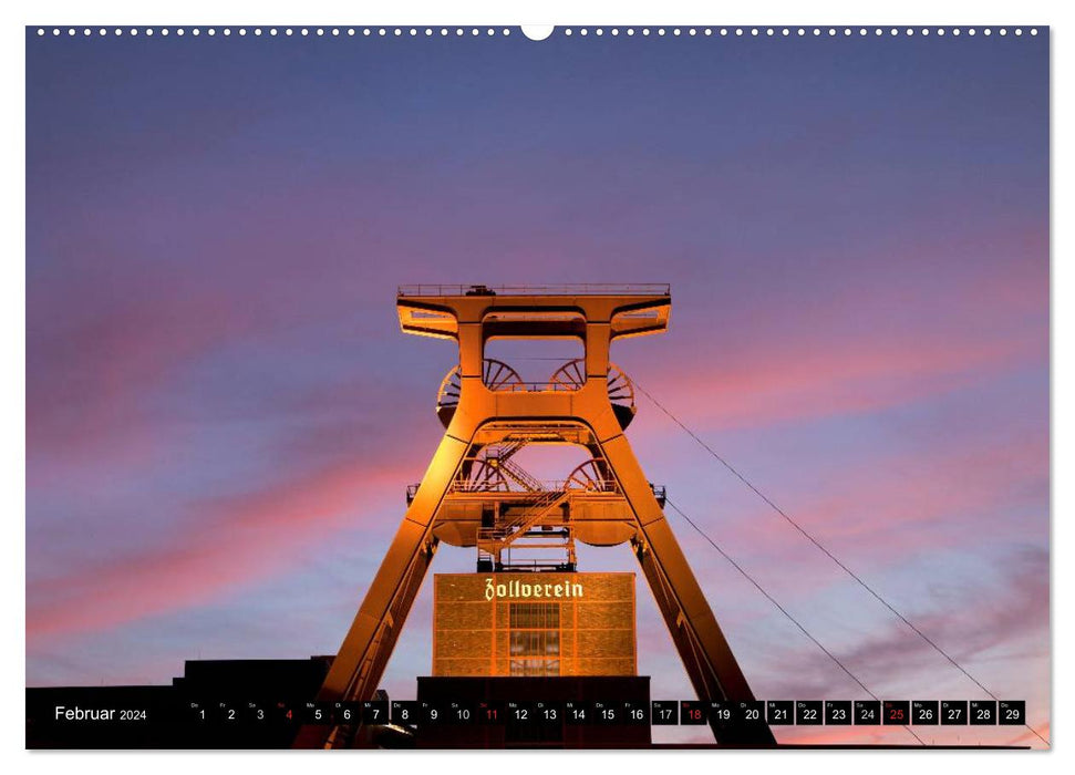 The Ruhr area at night (CALVENDO Premium Wall Calendar 2024) 