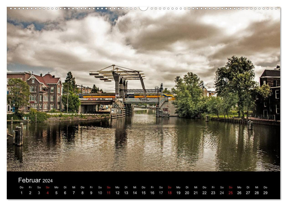 psychadelic Amsterdam - Stadtansichten zwischen Tag und Traum (CALVENDO Wandkalender 2024)