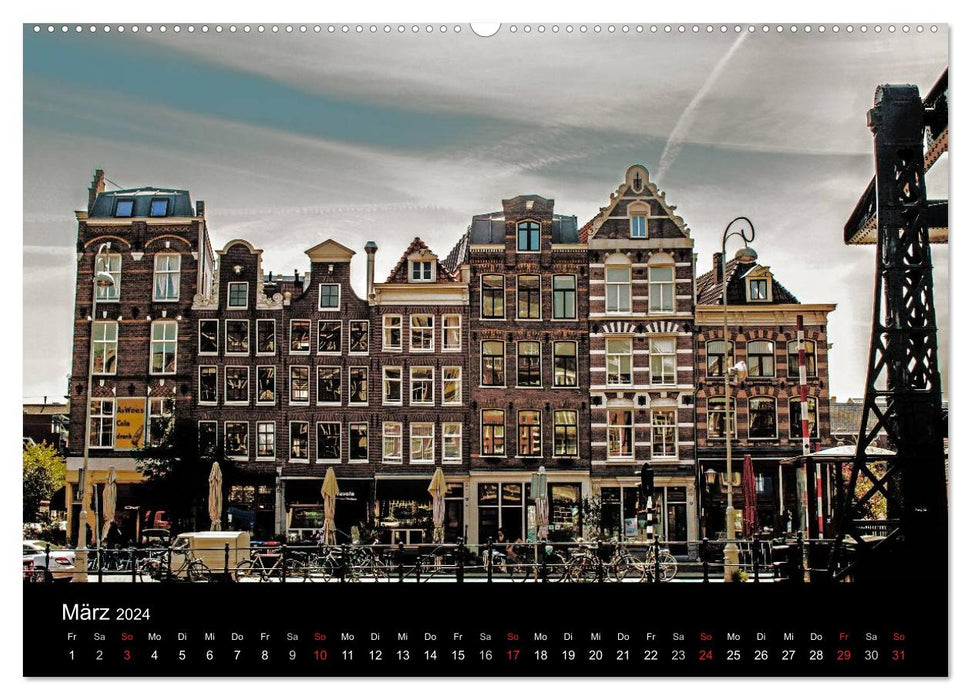 psychadelic Amsterdam - city views between day and dream (CALVENDO wall calendar 2024) 