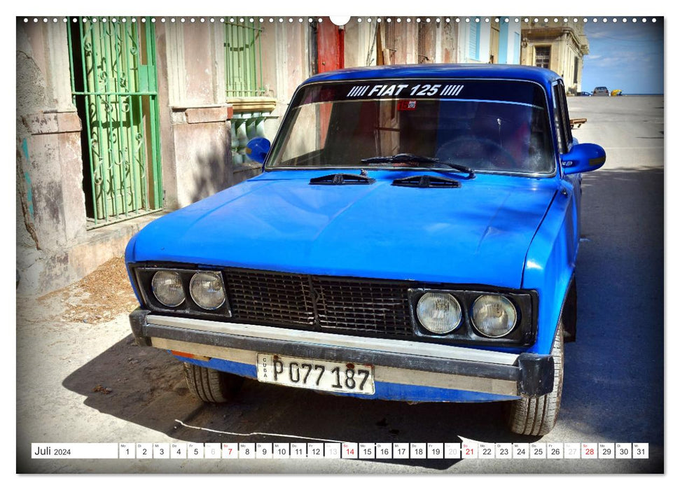 FIAT - Voitures classiques italiennes à Cuba (Calvendo Premium Wall Calendar 2024) 