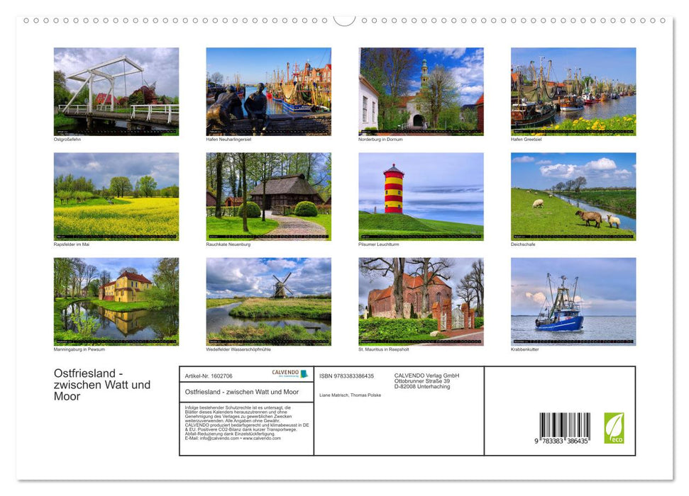 Ostfriesland - zwischen Watt und Moor (CALVENDO Premium Wandkalender 2024)