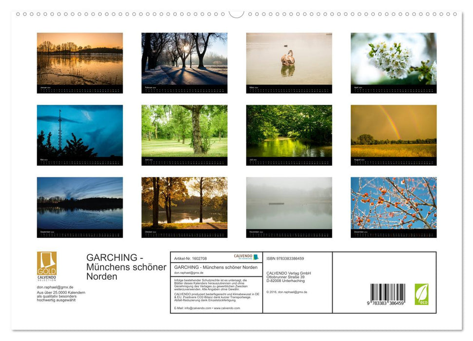 GARCHING - Munich's beautiful north (CALVENDO Premium Wall Calendar 2024) 