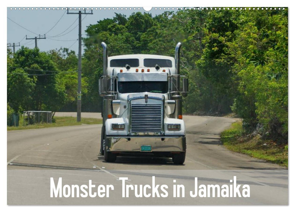 Monster Trucks in Jamaika (CALVENDO Wandkalender 2024)