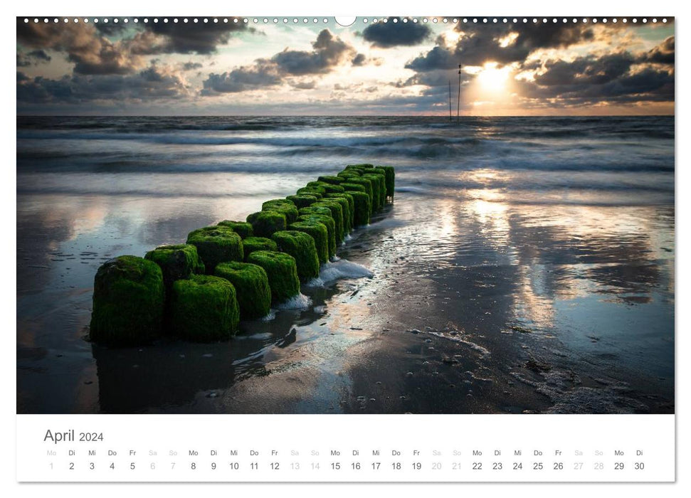 Amrum - North Sea island in the changing tides (CALVENDO Premium Wall Calendar 2024) 