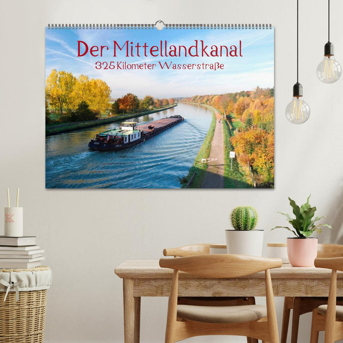 Le canal Mittelland - 325 kilomètres de voies navigables (calendrier mural CALVENDO 2024) 