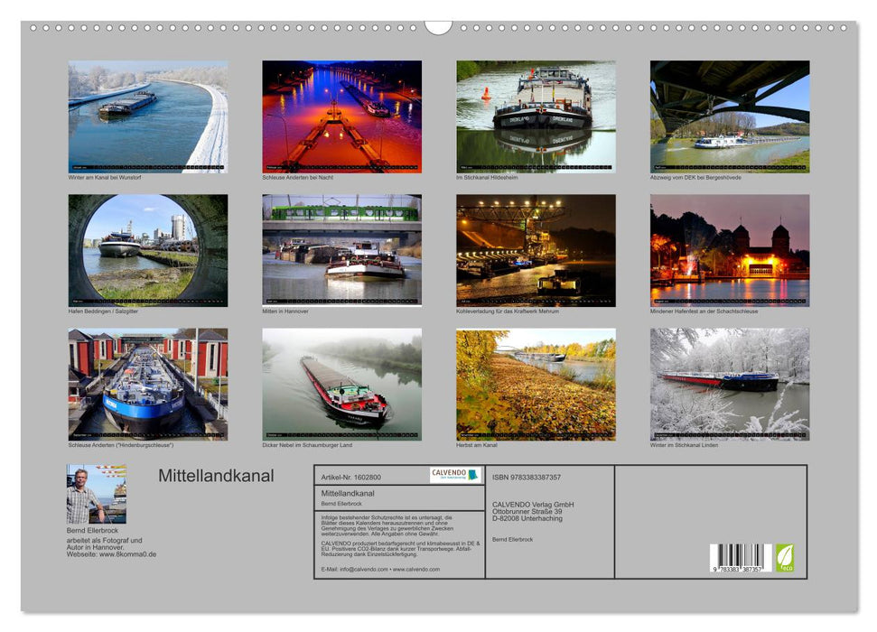 Der Mittellandkanal - 325 Kilometer Wasserstraße (CALVENDO Wandkalender 2024)