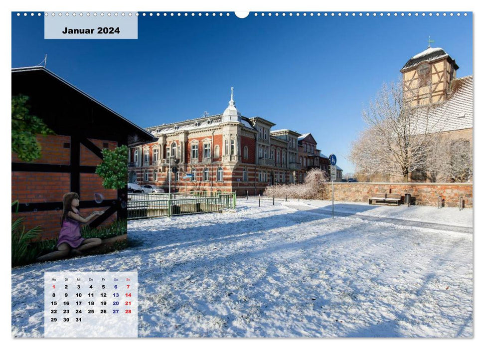 Prenzlau - city in the heart of the Uckermark (CALVENDO Premium Wall Calendar 2024) 