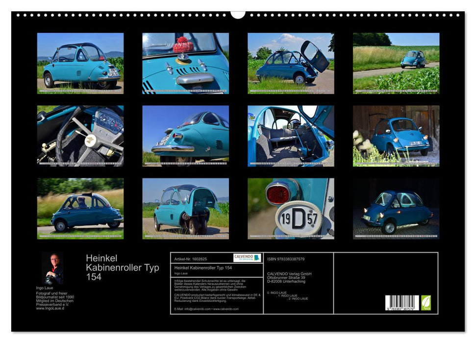 Heinkel cabin scooter type 154 (CALVENDO wall calendar 2024) 
