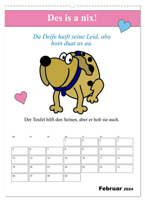 Such rubbish! Bavarian dialect (CALVENDO wall calendar 2024) 