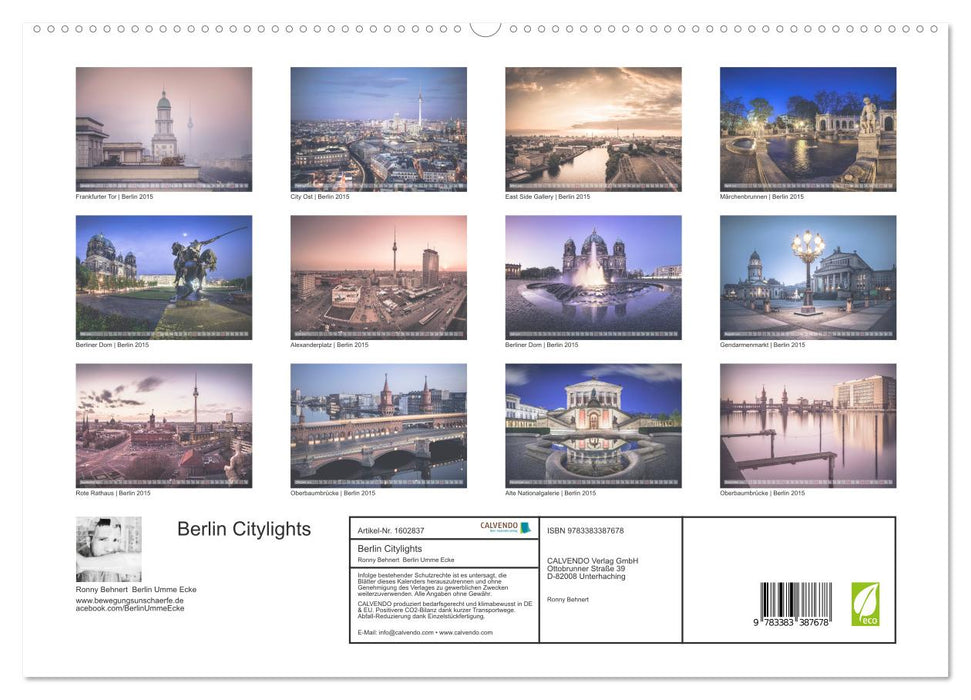 Berlin Citylights (CALVENDO Premium Wandkalender 2024)