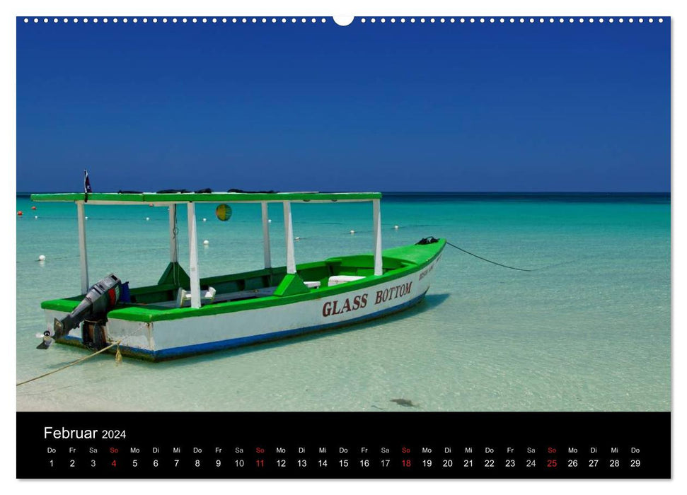 Soleil et plage de la Jamaïque (calendrier mural CALVENDO 2024) 