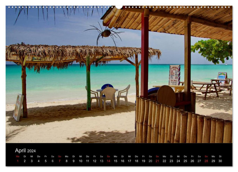 Soleil et plage de la Jamaïque (calendrier mural CALVENDO 2024) 