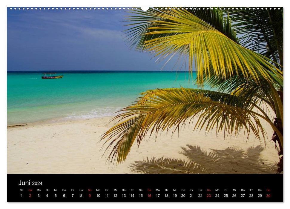 Soleil et plage de la Jamaïque (calendrier mural CALVENDO 2024) 