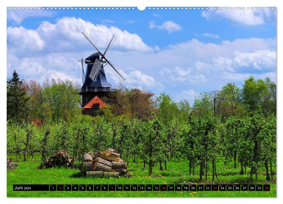 Windmills in East Frisia (CALVENDO Premium Wall Calendar 2024) 