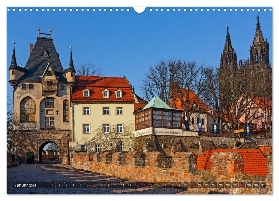 The year on the Elbe in Meißen (CALVENDO wall calendar 2024) 