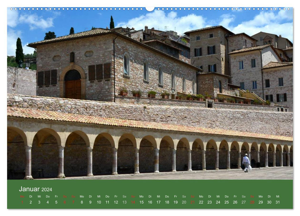 Lieu Saint d'Assise Ombrie (Calvendo Wall Calendar 2024) 