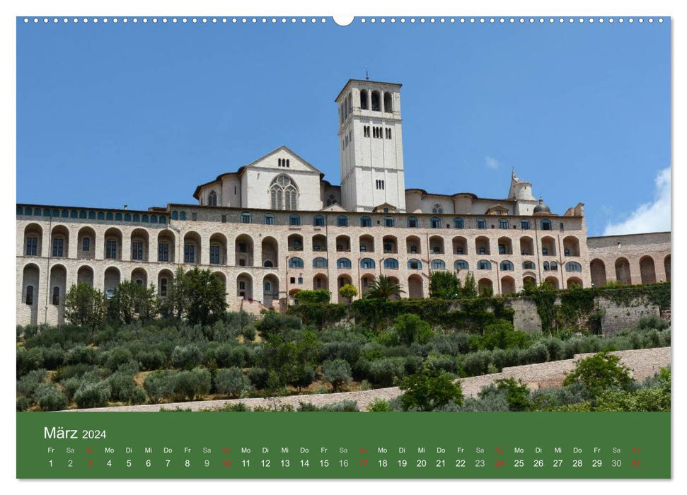 Lieu Saint d'Assise Ombrie (Calvendo Wall Calendar 2024) 