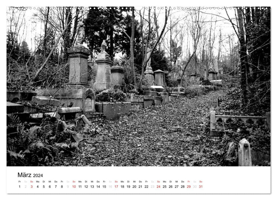 Highgate Cemetery London (CALVENDO Wall Calendar 2024) 