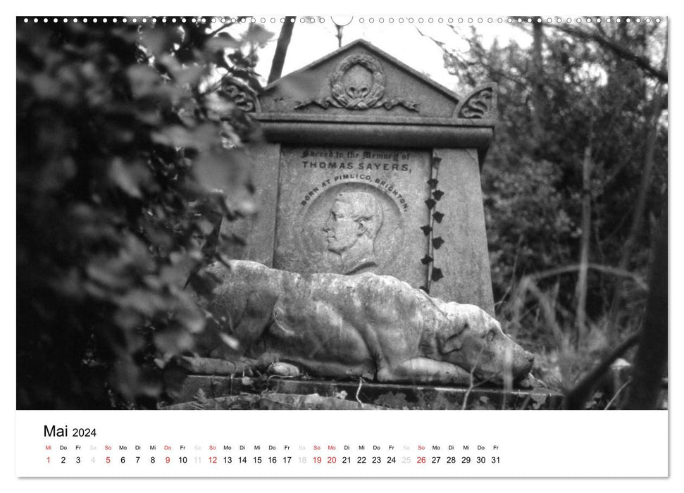 Highgate Cemetery London (CALVENDO Wall Calendar 2024) 