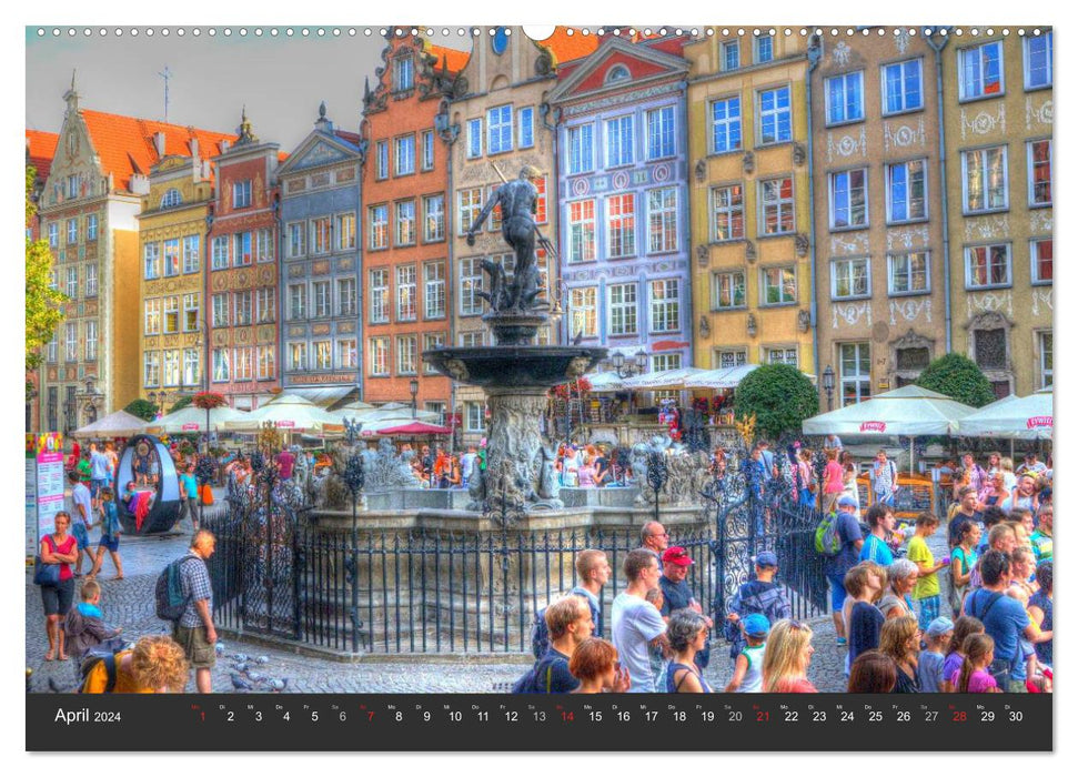 Streetlife Gdansk (CALVENDO Premium Wall Calendar 2024) 