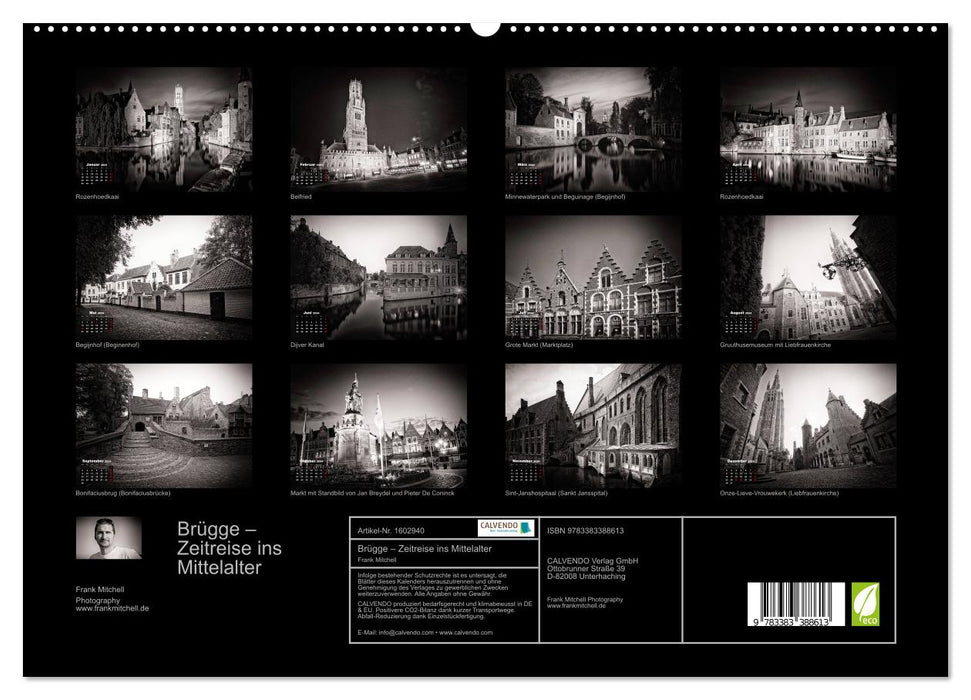 Brügge – Zeitreise ins Mittelalter (CALVENDO Premium Wandkalender 2024)