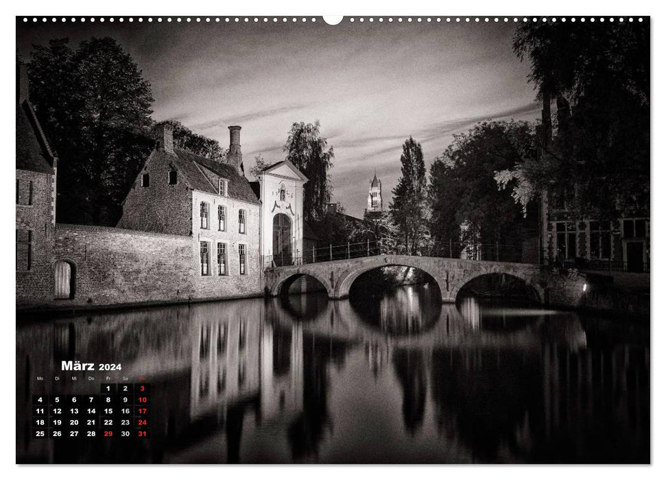 Brügge – Zeitreise ins Mittelalter (CALVENDO Premium Wandkalender 2024)