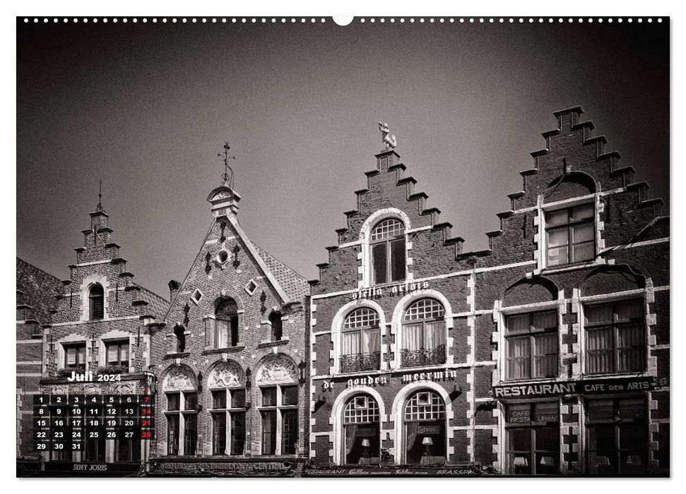 Bruges – Voyage dans le temps au Moyen Âge (Calendrier mural CALVENDO Premium 2024) 