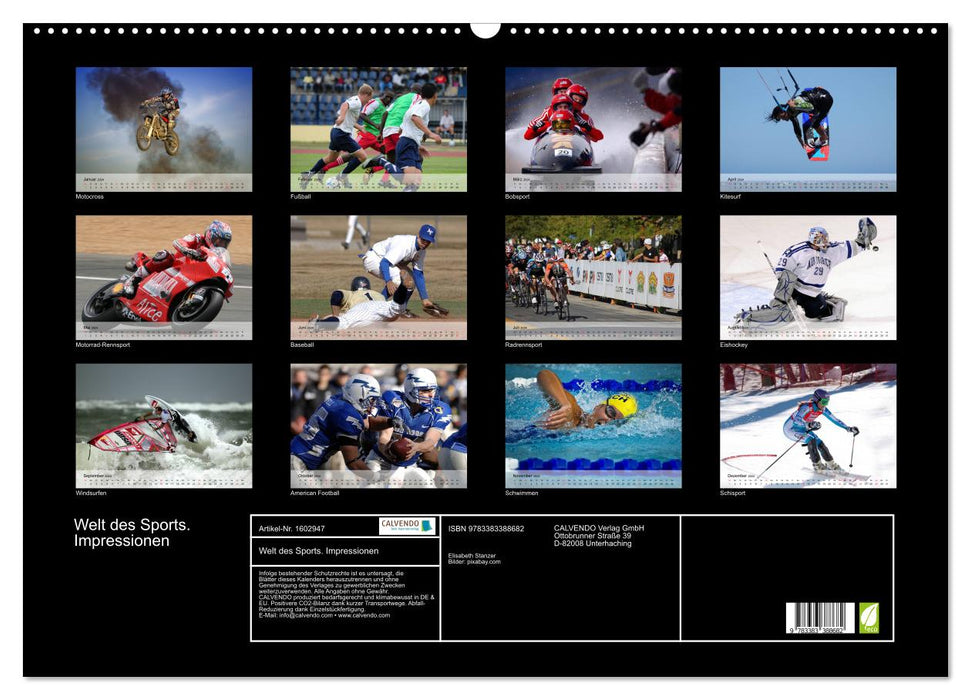 world of sports. Impressions (CALVENDO wall calendar 2024) 