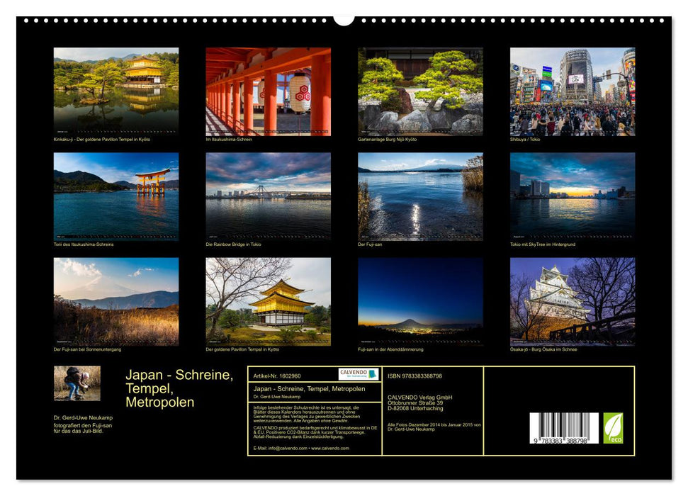 Japan - shrines, temples, metropolises (CALVENDO Premium Wall Calendar 2024) 