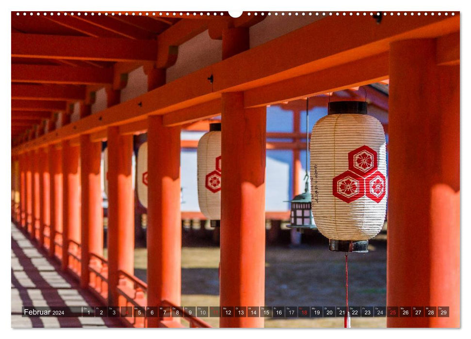Japon - sanctuaires, temples, métropoles (Calendrier mural CALVENDO Premium 2024) 