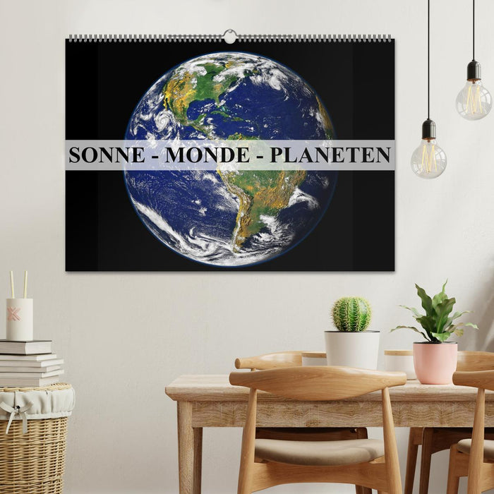 Sonne, Monde und Planeten (CALVENDO Wandkalender 2024)
