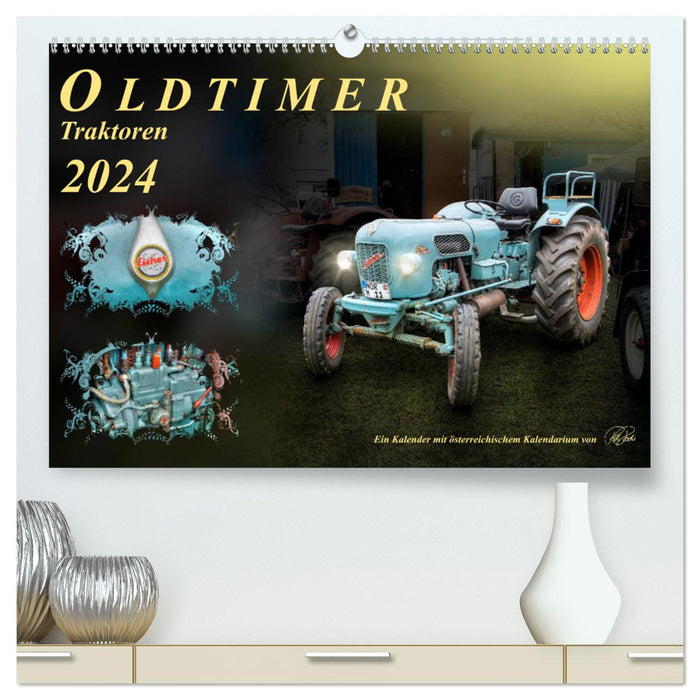 Vintage cars - tractors (CALVENDO Premium wall calendar 2024) 