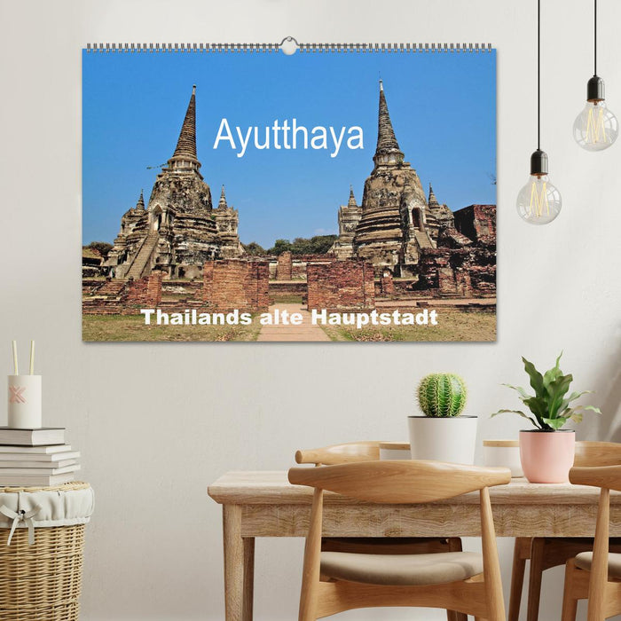 Ayutthaya - Ancienne capitale de la Thaïlande (Calendrier mural CALVENDO 2024) 