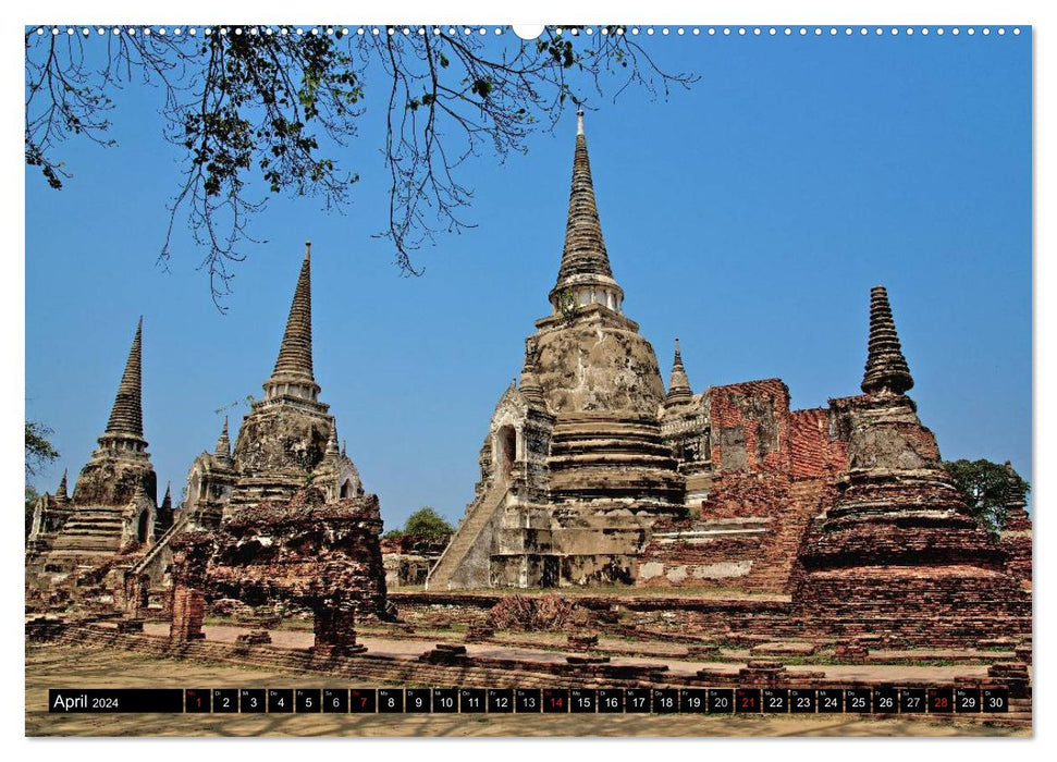 Ayutthaya - Thailands alte Hauptstadt (CALVENDO Wandkalender 2024)