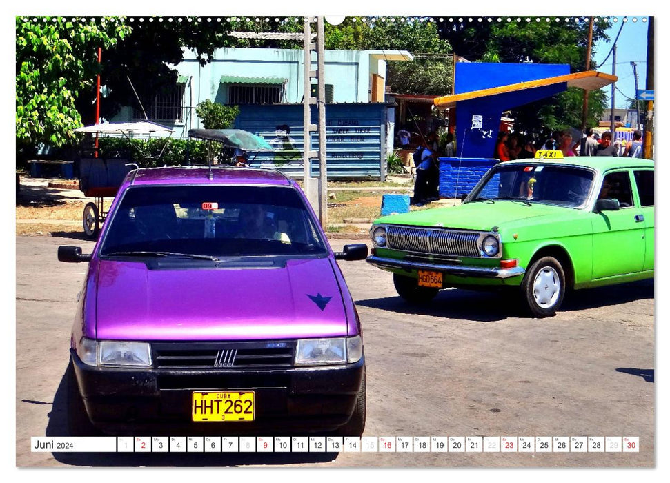 FIAT - Italienische Oldtimer in Kuba (CALVENDO Wandkalender 2024)