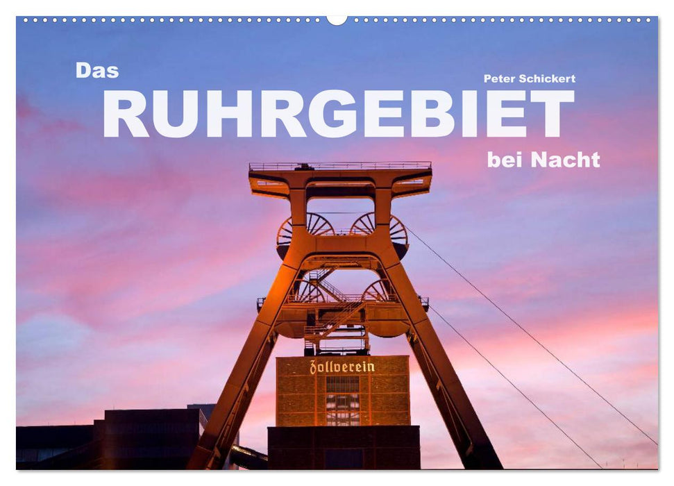 La région de la Ruhr la nuit (calendrier mural CALVENDO 2024) 