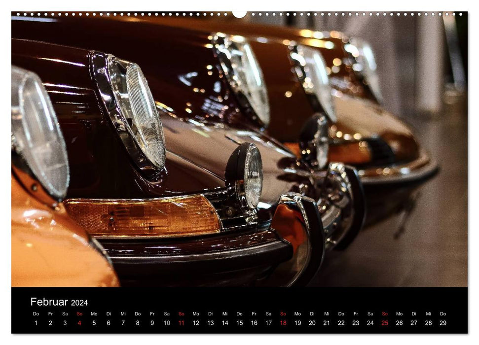 Heiligs Blechle - Porsche-Ikonen im Detail (CALVENDO Premium Wandkalender 2024)