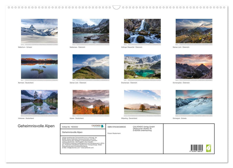 Mysterious Alps (CALVENDO wall calendar 2024) 