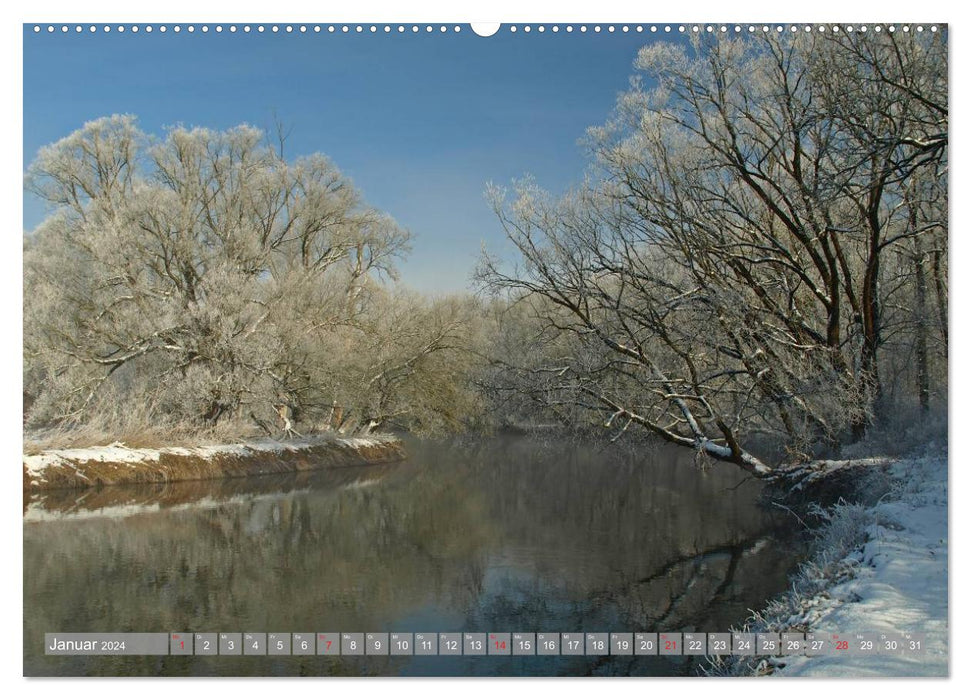 Enchanting Ampertal near Moosburg (CALVENDO Premium Wall Calendar 2024) 