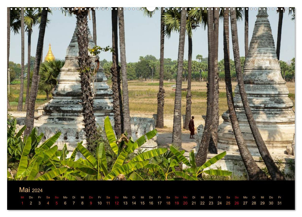 GOLDENES MYANMAR 2024 (CALVENDO Premium Wandkalender 2024)