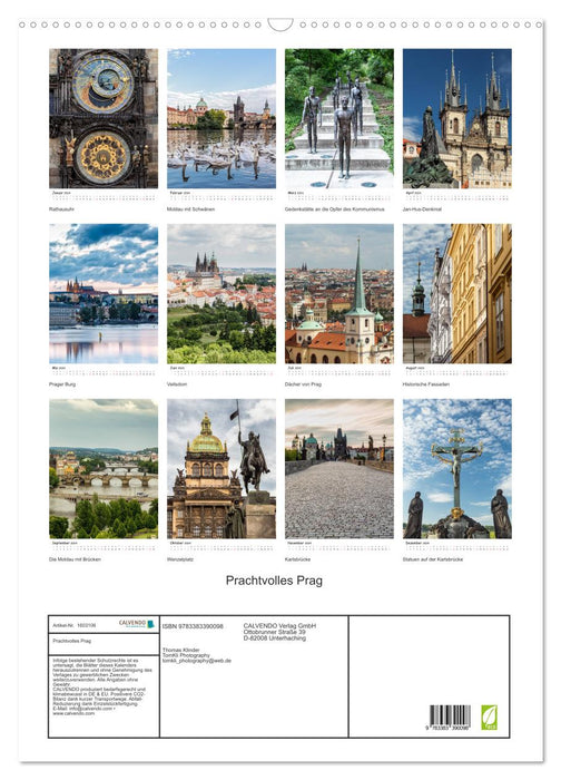 Magnificent Prague (CALVENDO wall calendar 2024) 